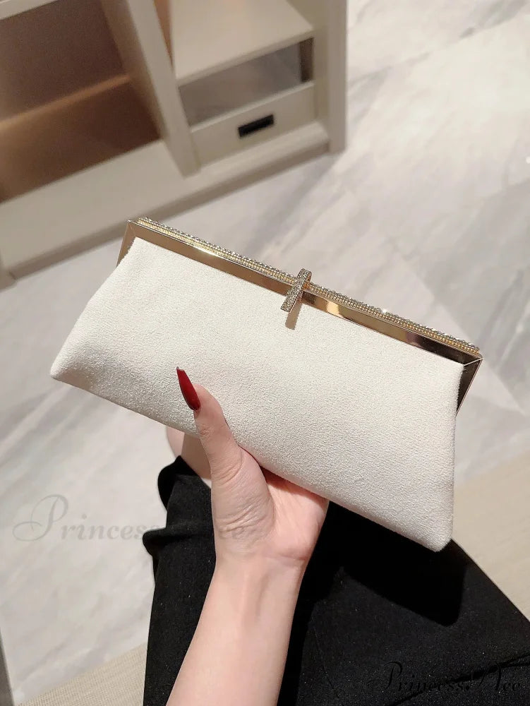 Soft Fish Hook Sparkling Decorated Evening Clutch Celebration Marriage Bag clutchbag-250126