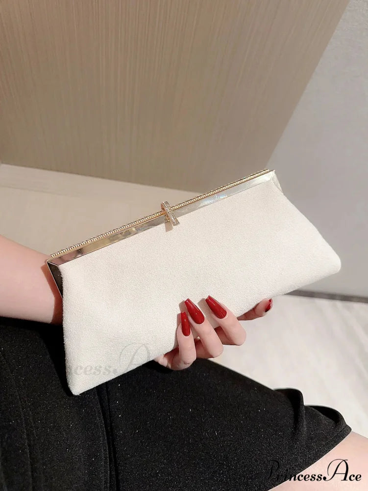 Soft Fish Hook Sparkling Decorated Evening Clutch Celebration Marriage Bag clutchbag-250126
