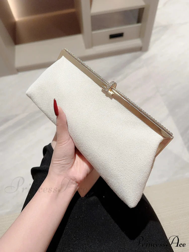 Soft Fish Hook Sparkling Decorated Evening Clutch Celebration Marriage Bag clutchbag-250126