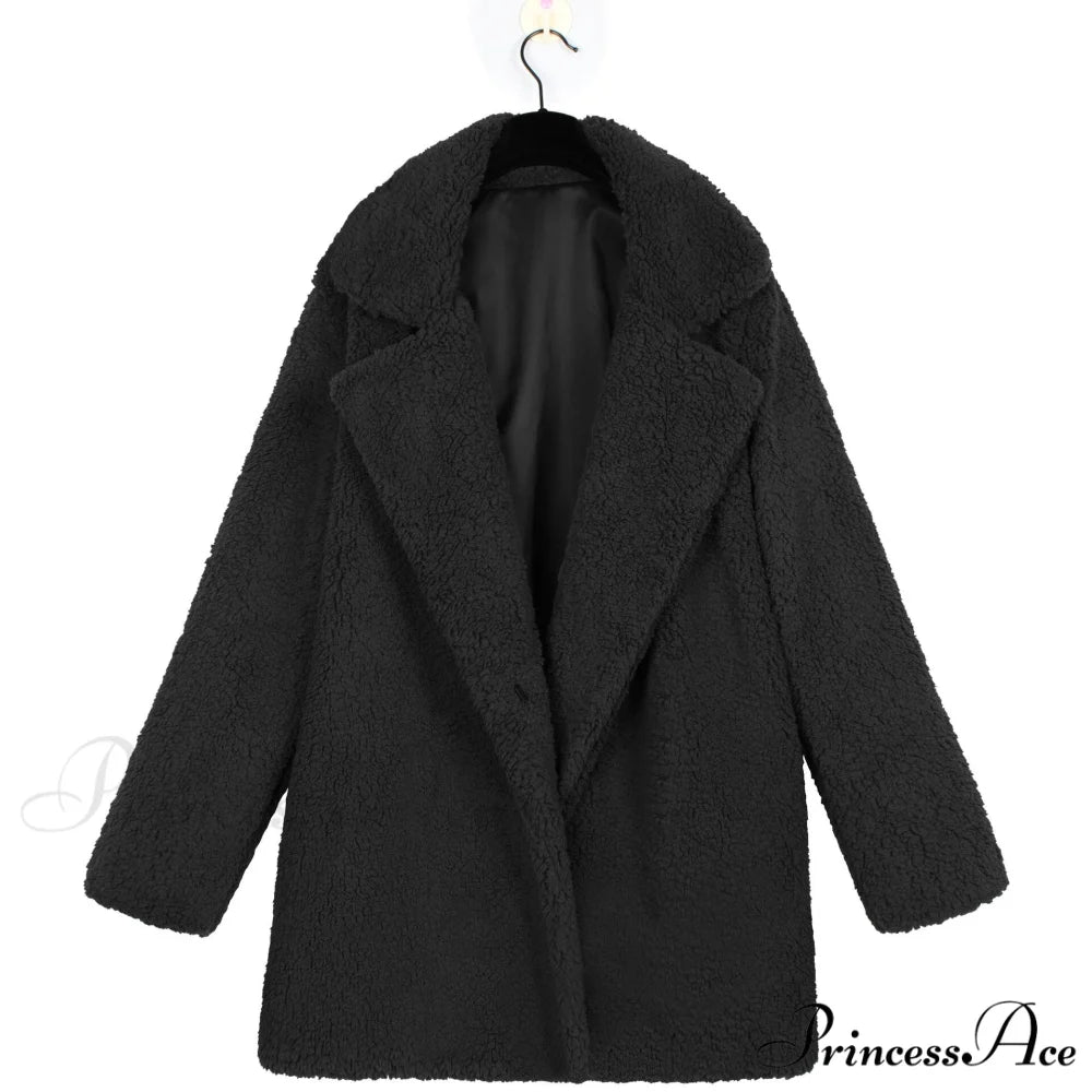 Soft Fur Fashion Plush Coat Shallow Camel / S