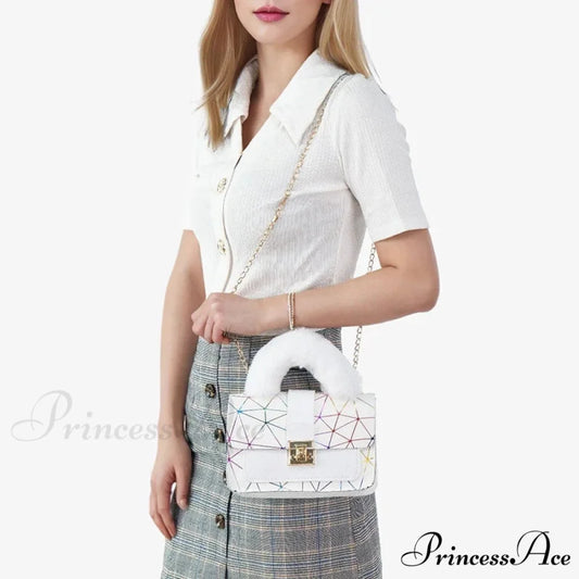 Soft Petite Square Printed Messenger Handbag handbag-250126