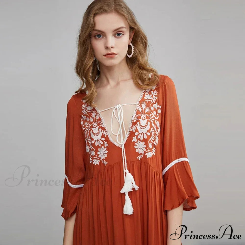 Soft Rayon Bohemian Dress bohodress-250126