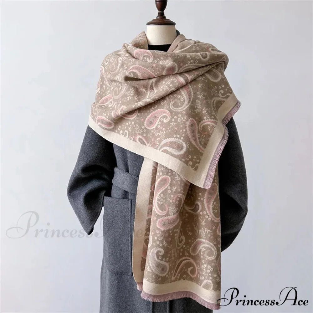 Soft Shawl Wraps Cold Scarf brown scarf-241228