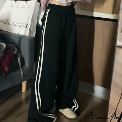 Soft Striped Winter Sweatpants Trousers pants-241228