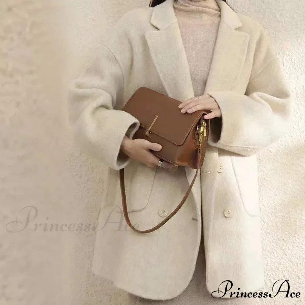 Soft Turn-Down Woolen Overcoat overcoats-241228