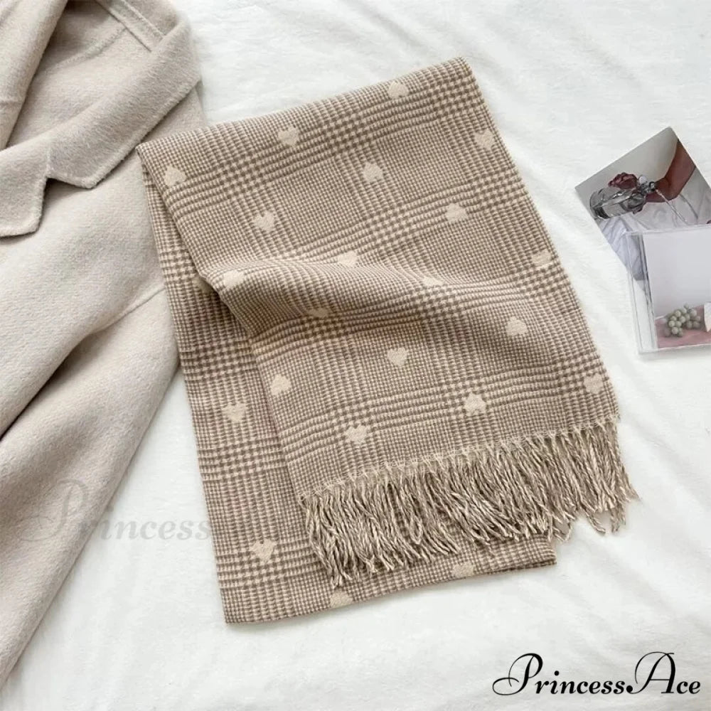 Soft Winter Checkered Pashmina Scarf scarf-241228