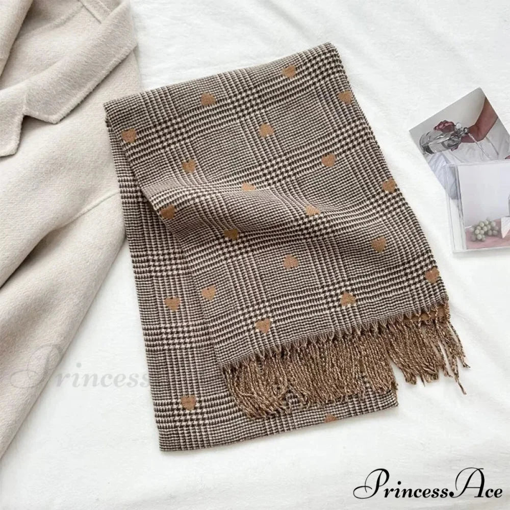 Soft Winter Checkered Pashmina Scarf scarf-241228