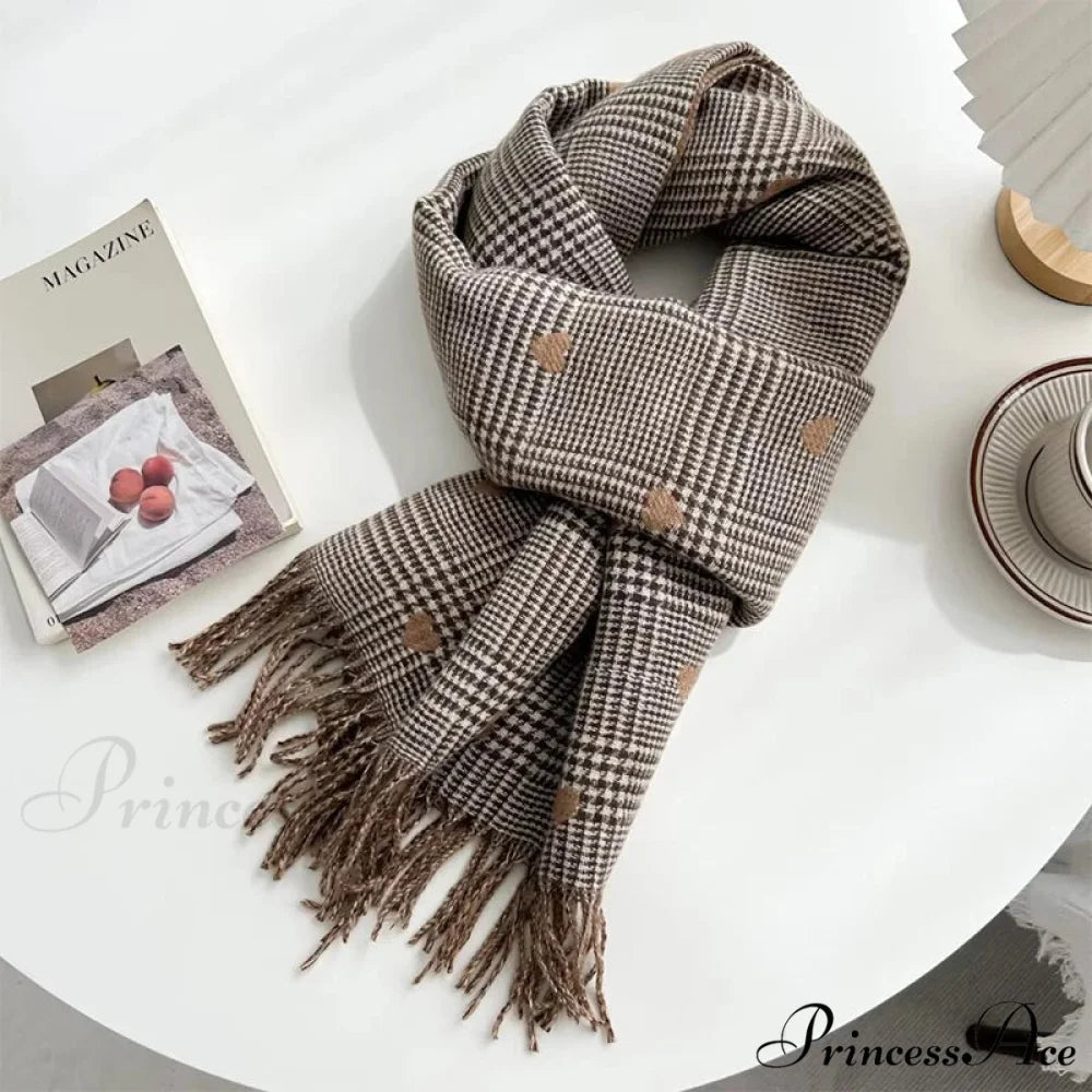Soft Winter Checkered Pashmina Scarf scarf-241228