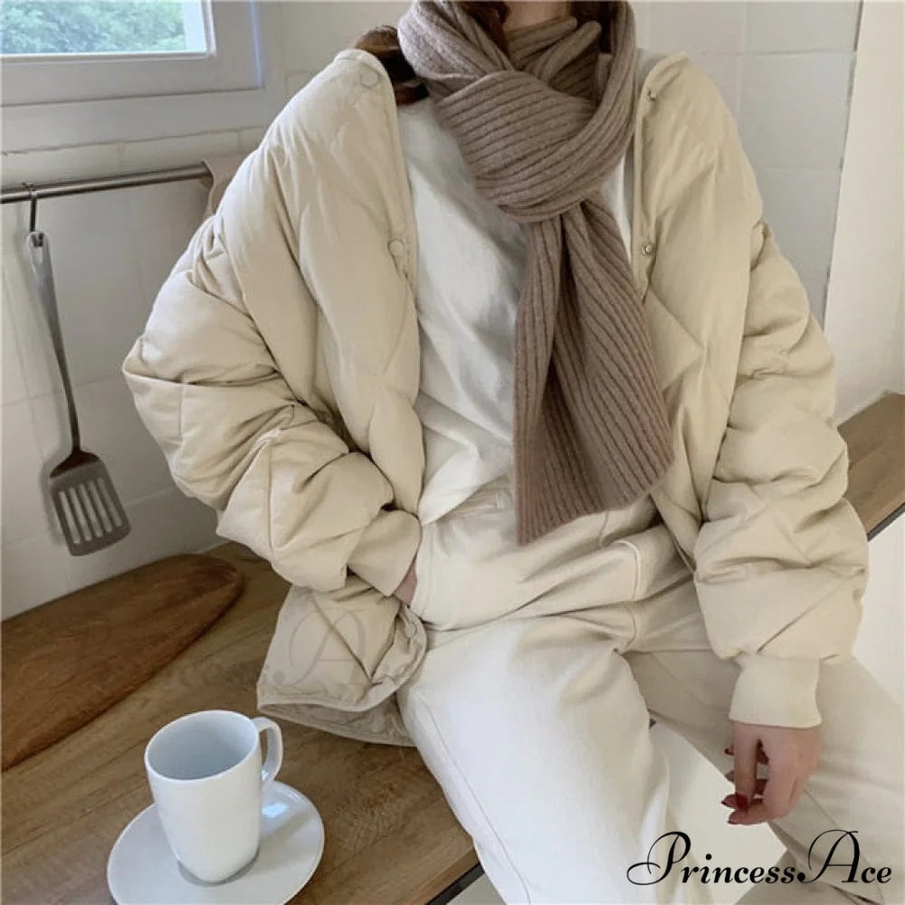 Solid All-Match Simple Fresh Stylish Warm Coat apricot / One Size