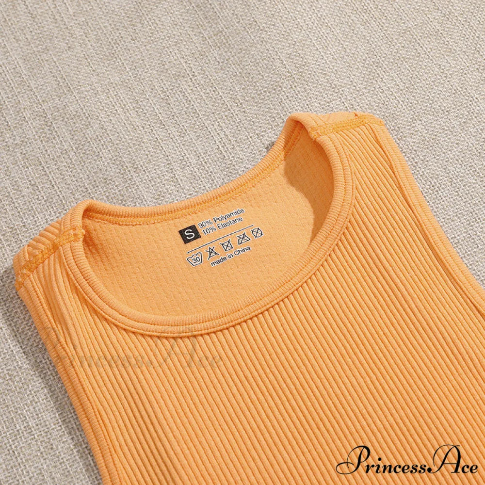 Solid Basic Seamless Streetwear Tank Tops