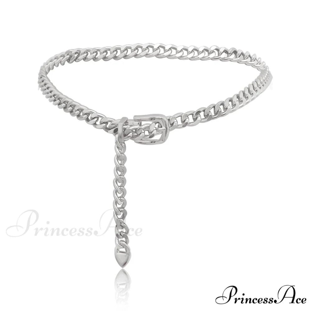 Solid Chain Waist with Buckle