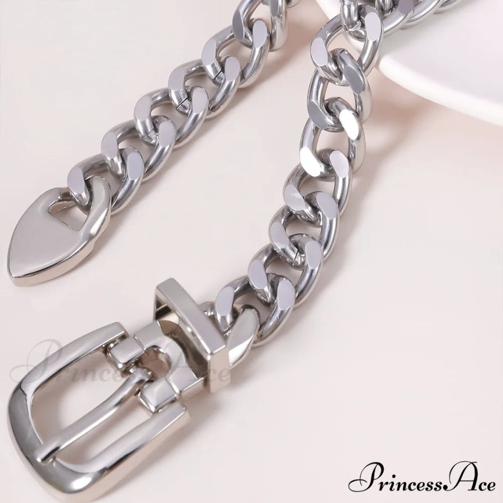 Solid Chain Waist with Buckle
