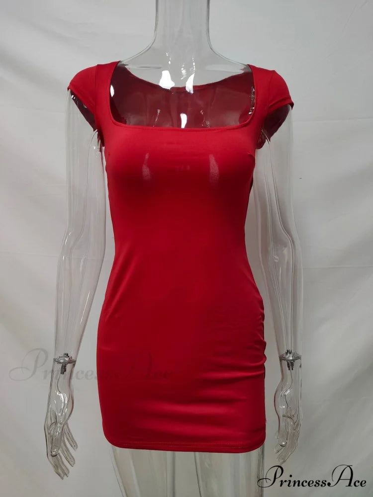 Solid Color Sexy Slim Hollow Out Mini Dress L / BLACK
