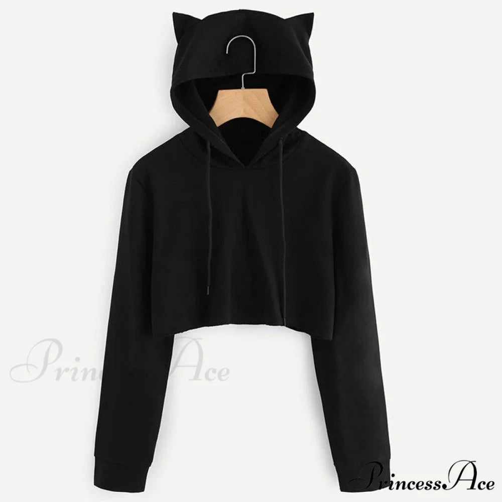 Solid Color Simple Zip-Up Coats black / S
