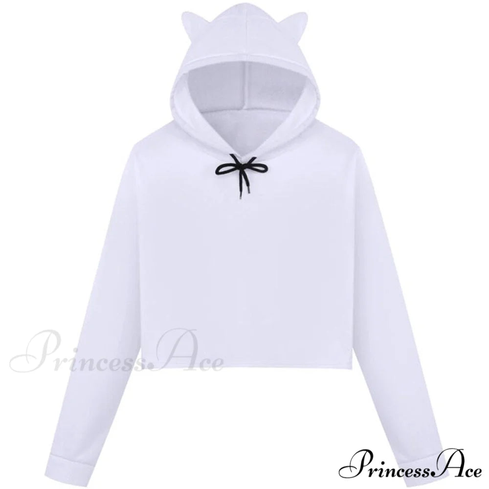 Solid Color Simple Zip-Up Coats white / S