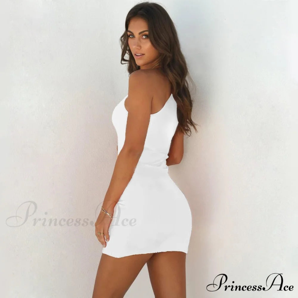 Solid Color Sling Sleeveless Mini Dress