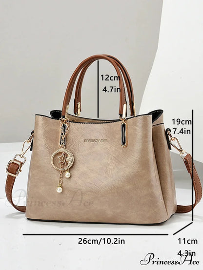 Solid Hue Basic Elderly Women’s Crossbody Purse handbag-250126