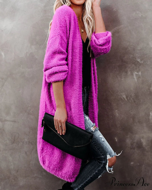 Solid in Long Cardigan Color