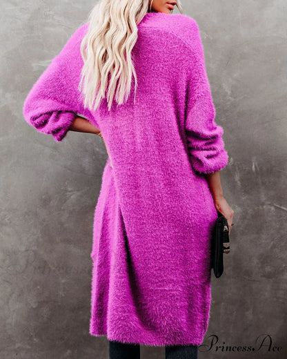 Solid in Long Cardigan Color