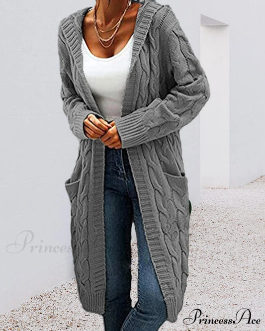 Solid Long Color Cardigan