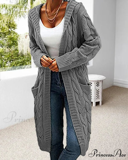 Solid Long Color Cardigan