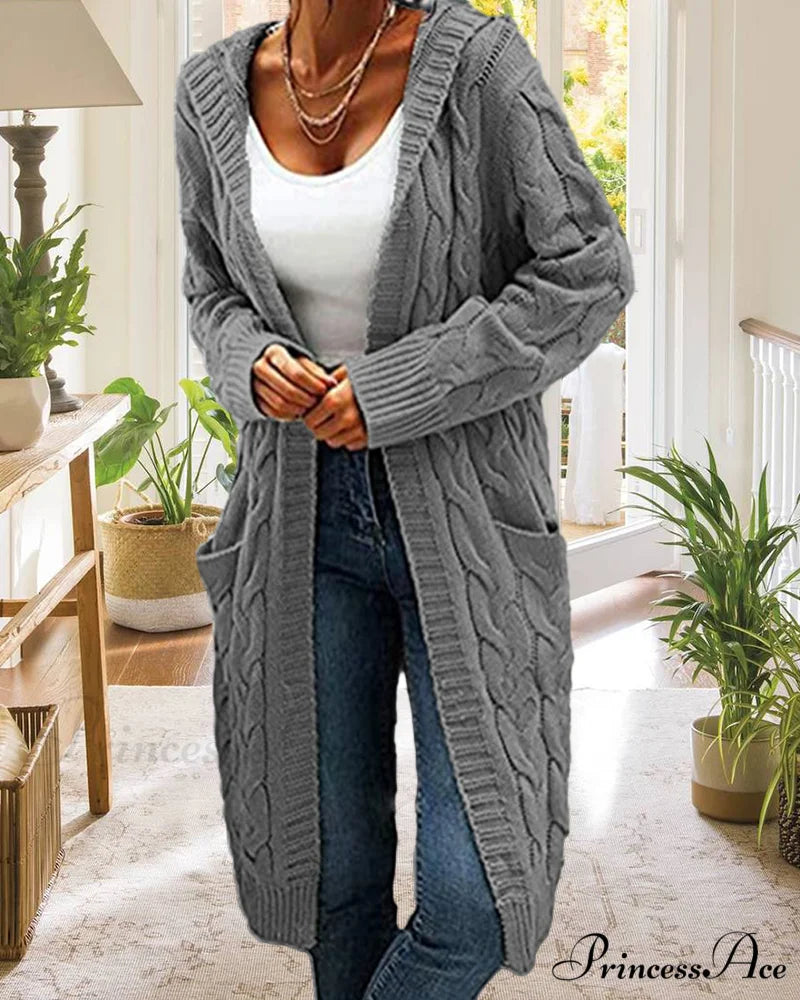 Solid Long Color Cardigan