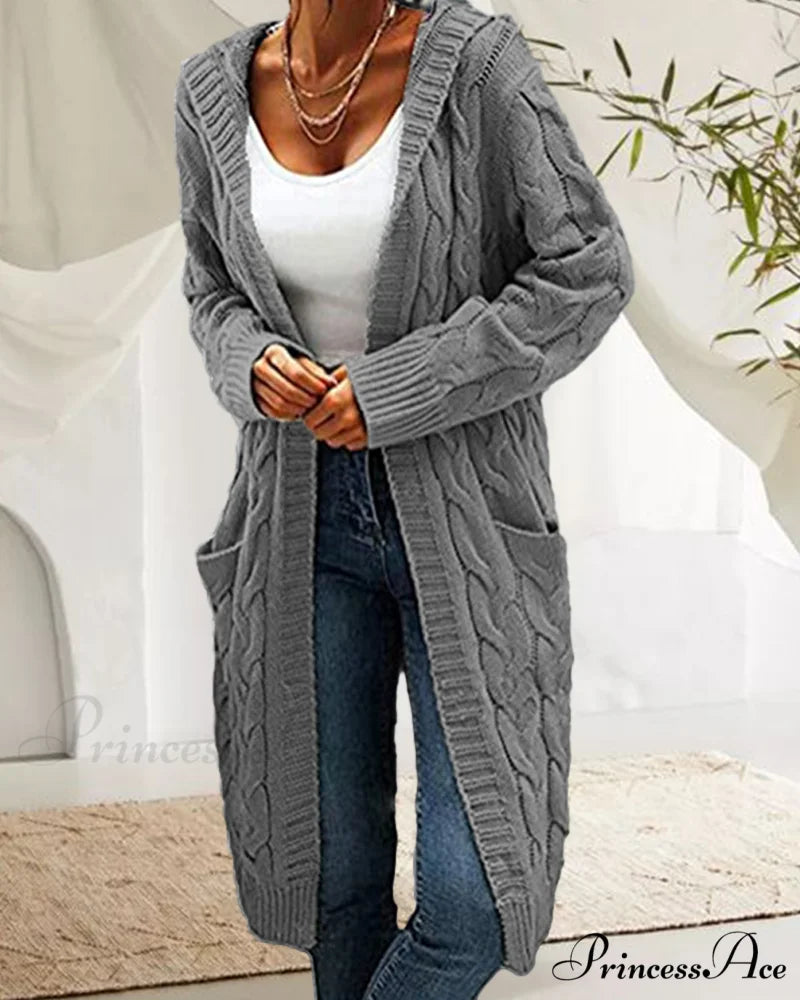 Solid Long Color Cardigan