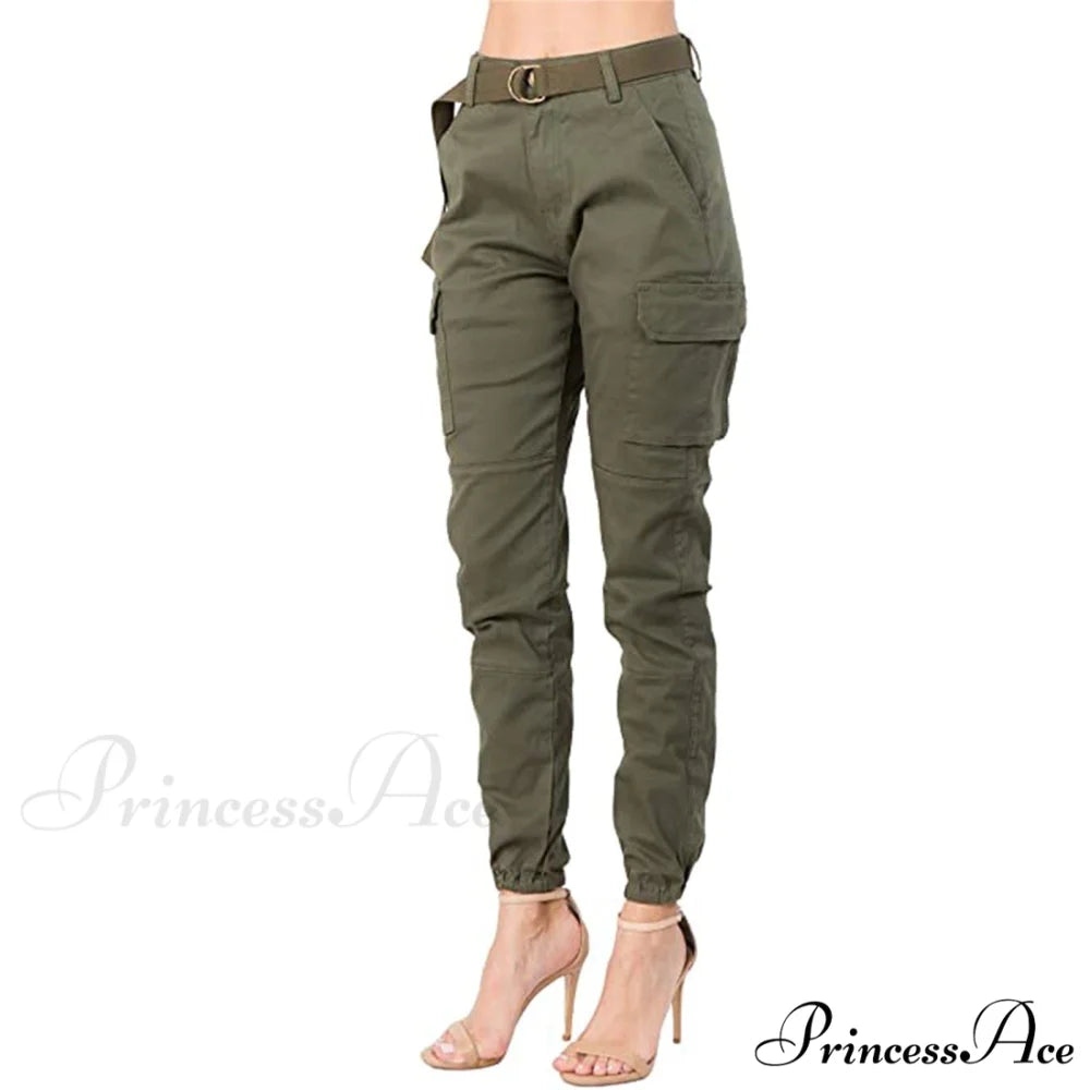 Solid Pants With Belt Wide Pants Pantalones