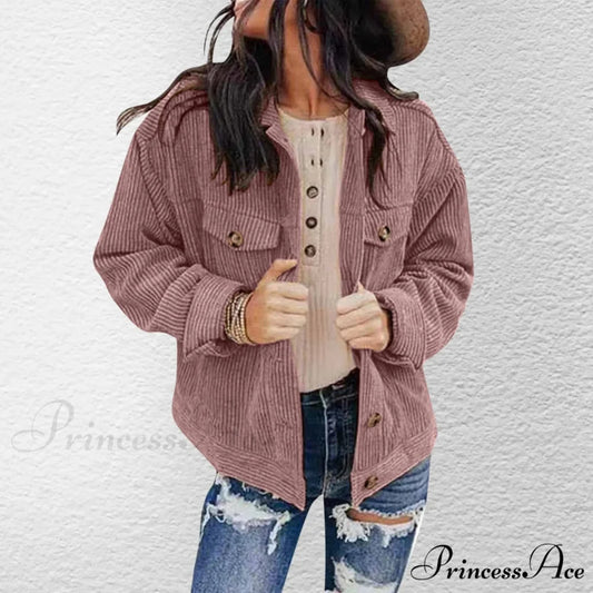 Solid Plush Long Sleeve Hooded Stylish Chic Trendy Elegant Fashionable Versatile Classic Jacket Pink / S