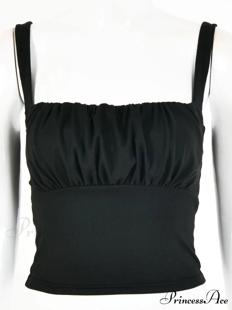 Solid Purple Satin Silk Skirt Black Top / S