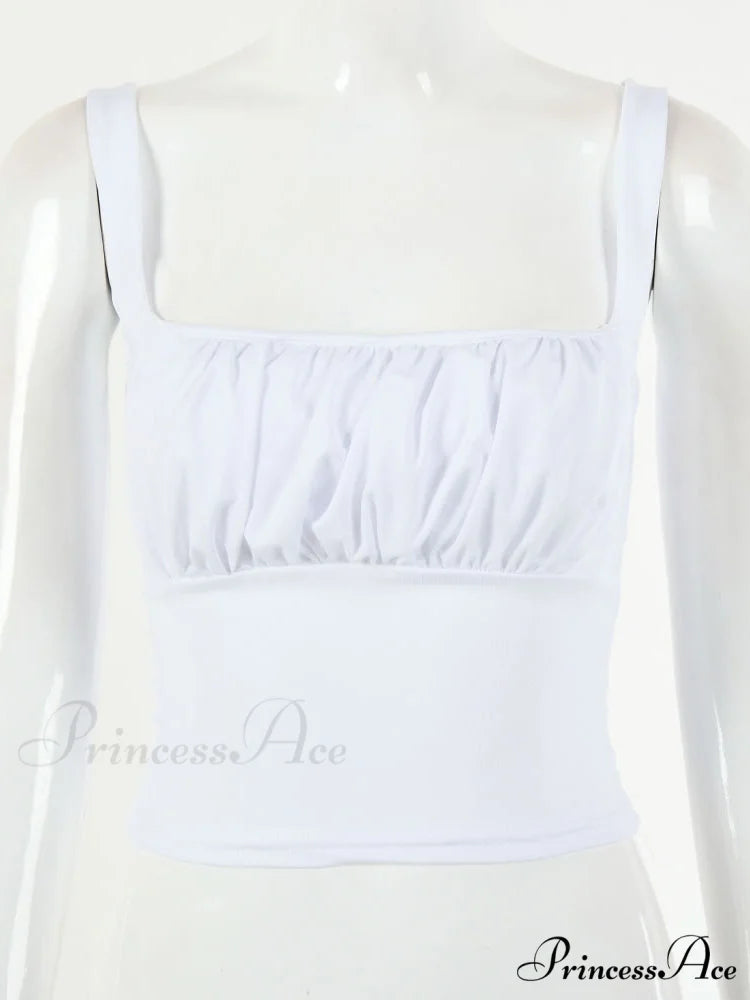 Solid Purple Satin Silk Skirt White Top / S