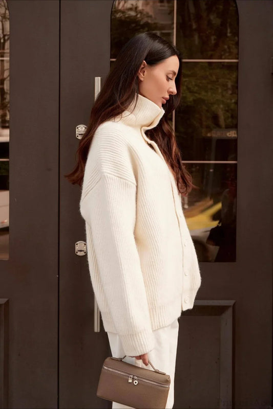 Solid Turtleneck Loose Lazy Sweater