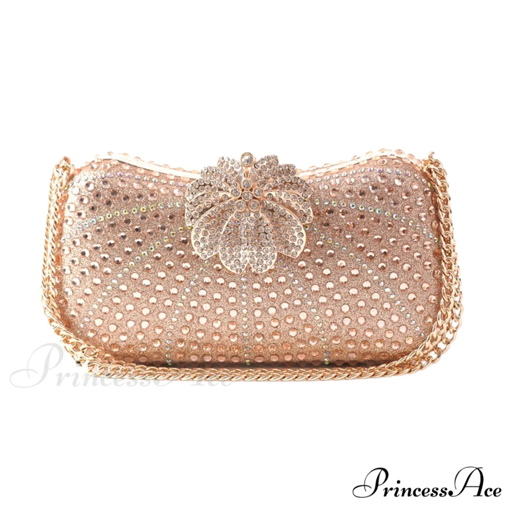 Sophisticated Crystal Gleaming Evening Clutch Purse Wedding Bag color4 / 20x5x10cm clutchbag-250126