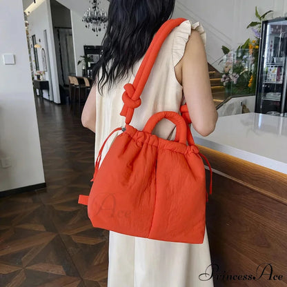 Spacious Capacity Puffer Nylon Tote Purse Designer handbag-250126