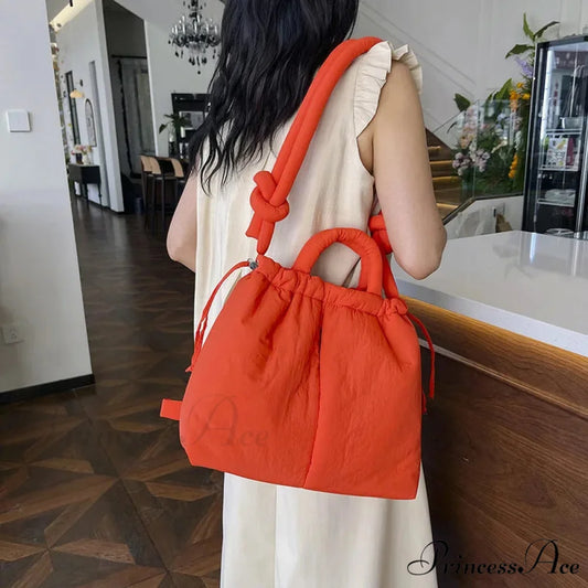 Spacious Capacity Puffer Nylon Tote Purse Designer handbag-250126