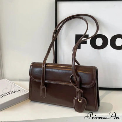 Spacious Winter Armpit Shoulder Bag Dark-Brown shoulder-250126