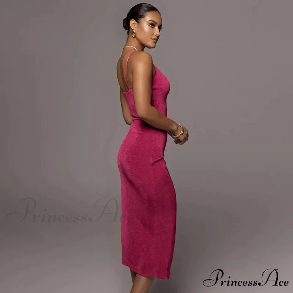 Spaghetti Strap Backless Club Beach Mini Dress