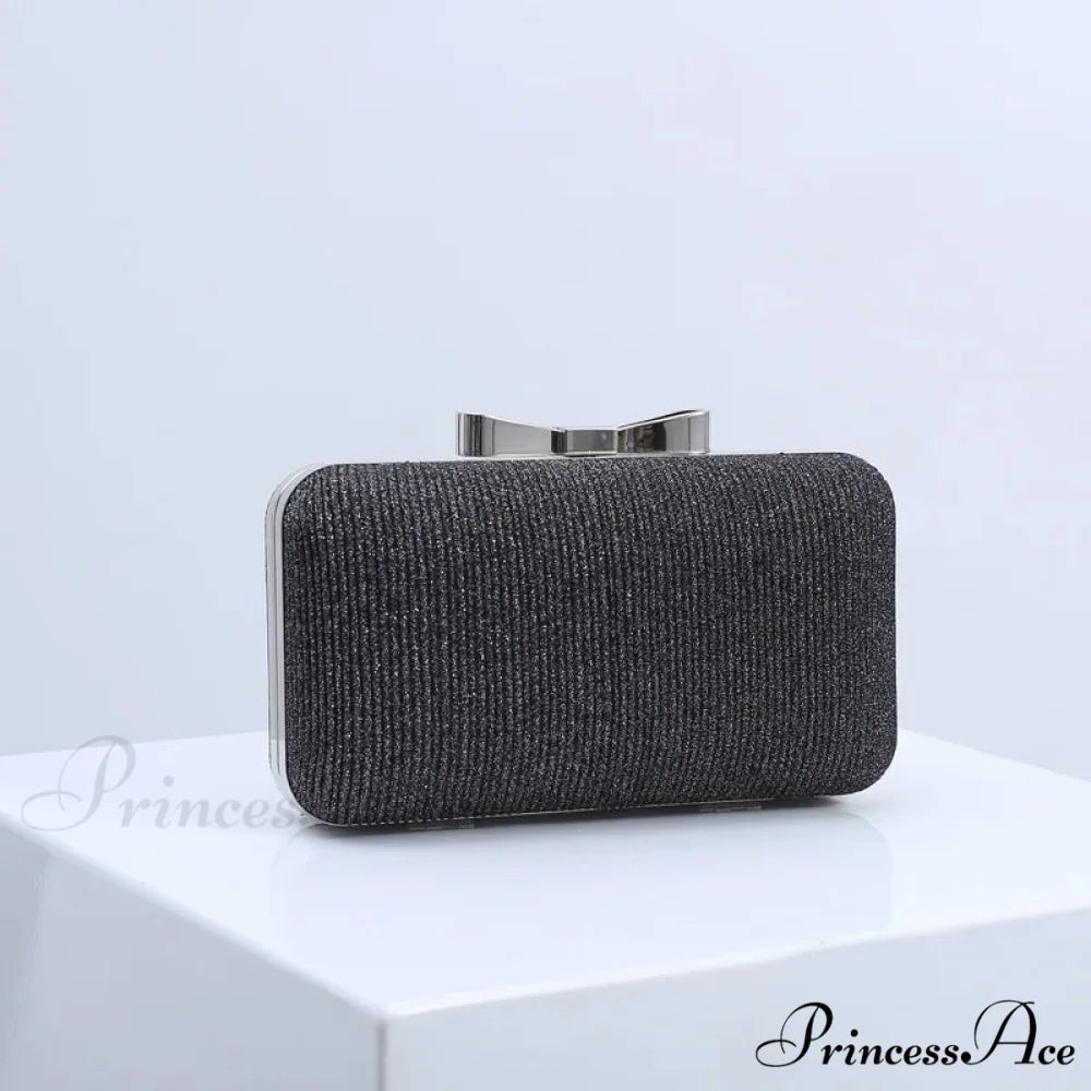Sparkling Banquet Evening Clutch Wristlet black grey wristlet-250126