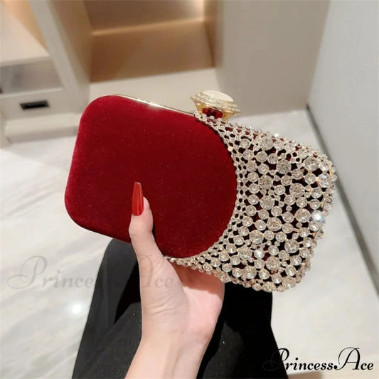 Sparkling Clutch Phone Wallet Wristlet Red wristlet-250126