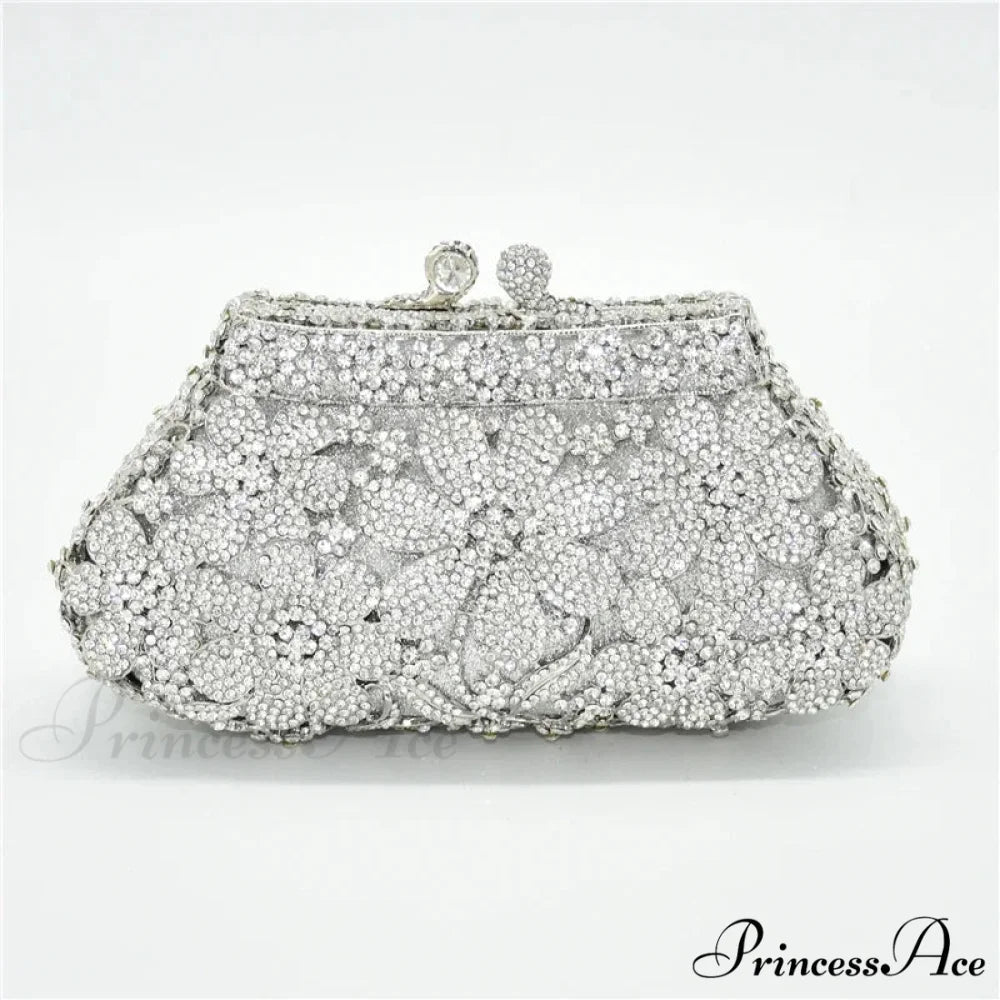 Sparkling Crystal Bridal Wedding Blossom Diamond Clutch Purse color3 clutchbag-250126