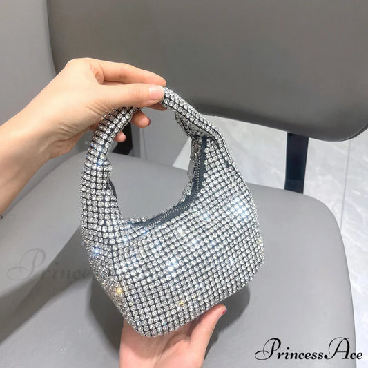 Sparkling Crystal Rhinestone Handcrafted Evening Clutch Bag clutchbag-250126