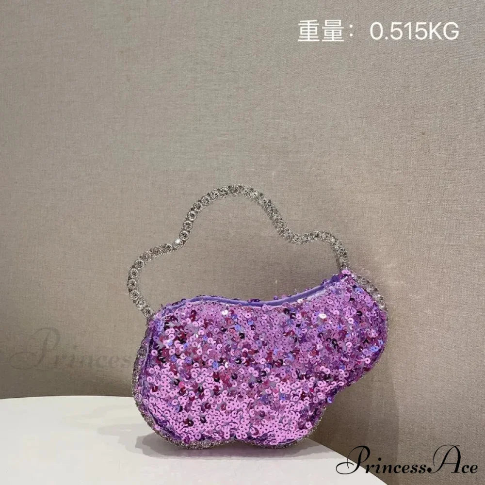 Sparkling Diamond Cloud Shape Evening Wristlet color same picture3 wristlet-250126