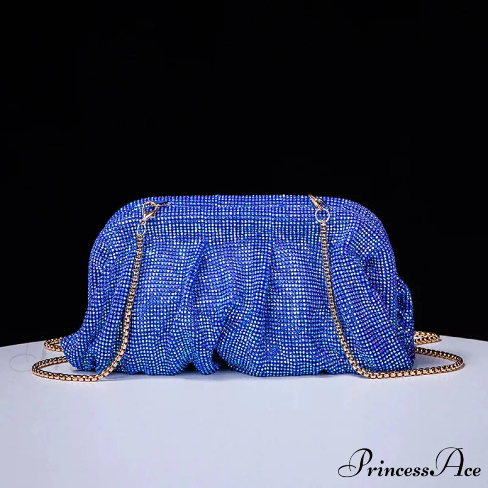 Sparkling Gem Wedding Purse Wristlet Blue wristlet-250126