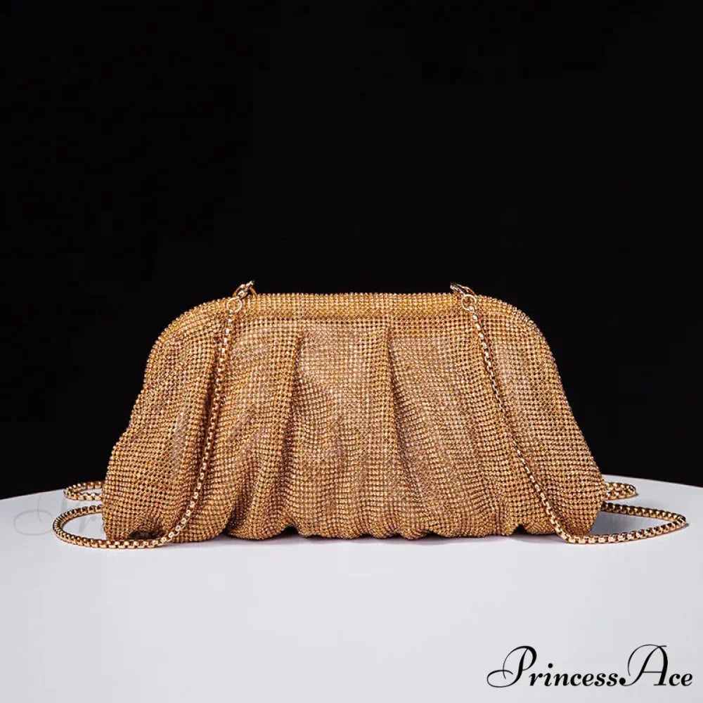 Sparkling Gem Wedding Purse Wristlet Gold wristlet-250126