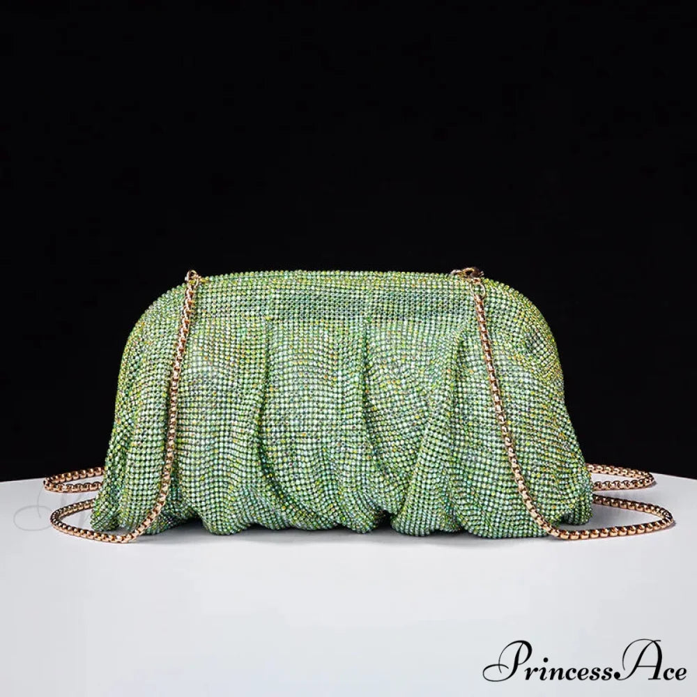 Sparkling Gem Wedding Purse Wristlet light green wristlet-250126