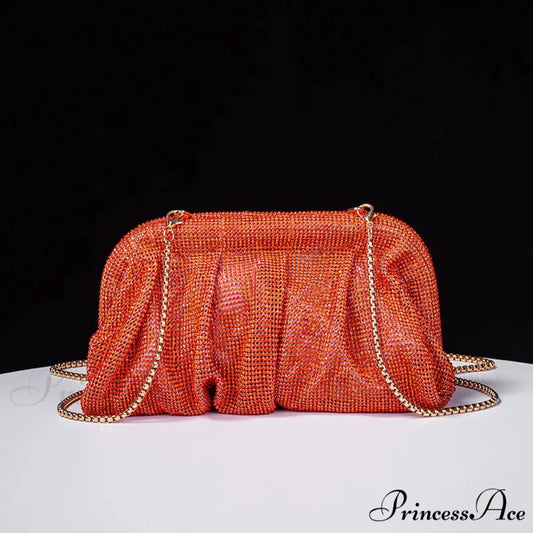 Sparkling Gem Wedding Purse Wristlet Orange wristlet-250126