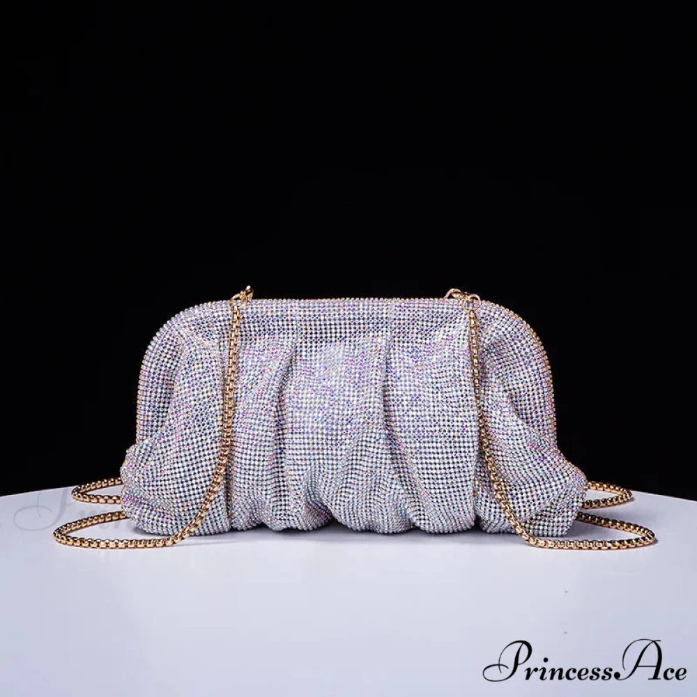 Sparkling Gem Wedding Purse Wristlet Silver wristlet-250126
