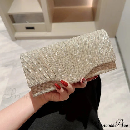 Sparkling Gray Envelope Clutch Wristlet Silver wristlet-250126