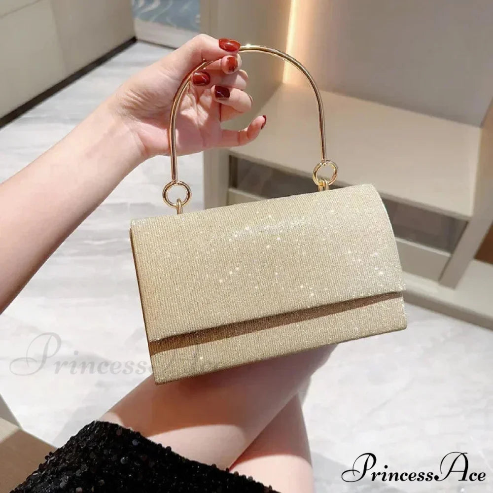 Sparkling Marriage Purse Crossbody Bag for Ladies Gold clutchbag-250126