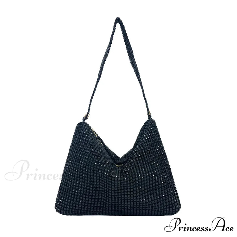 Sparkling Night Cocktail Wedding Clutch Purse Black clutchbag-250126